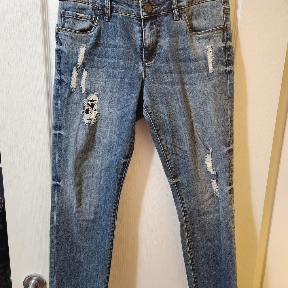 Kut from the Kloth Distressed Denim Ankle Jeans - Womens Size 6